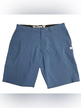 Hurley Quick Dry Classic Fit Mens 36 Slate Blue Hybrid Walk Shorts (Fit 38”x9”)